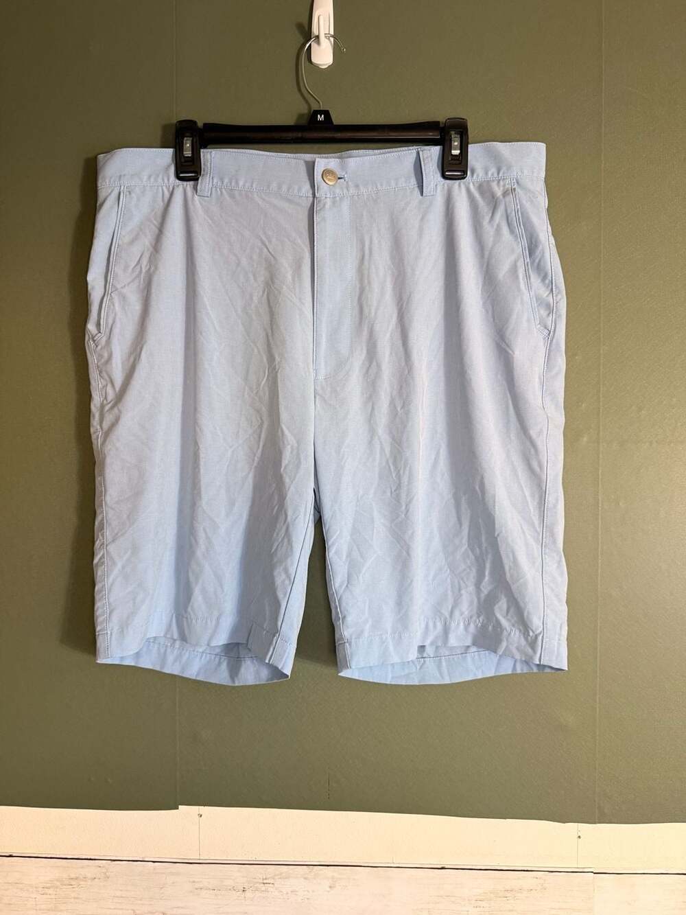 Peter Millar Crown Sport Mens Blue Performance Golf Shorts ME0EP01 Size 36